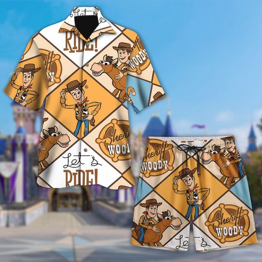Discover Toy Cowboy Hawaii Beach Shirt, Toy Movie Button Up Shirt Holiday, Cowboy And Horse Hawaiian Shirt Gift