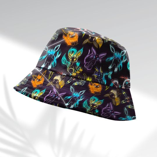 Discover Eevee Evolution Neon Bucket Hat Gifts
