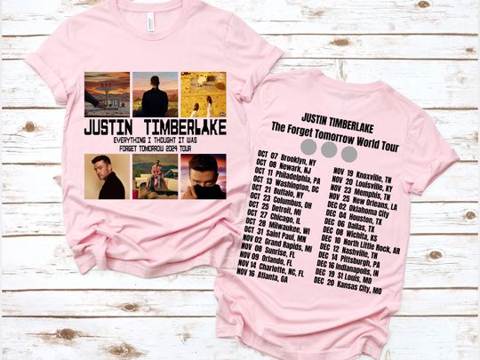 Discover 2024 Justin Timberlake Fall Tour Shirt, Forget Tomorrow World Tour Shirt