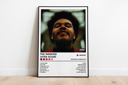 Discover Weeknd After Hours Album Cover Poster Print