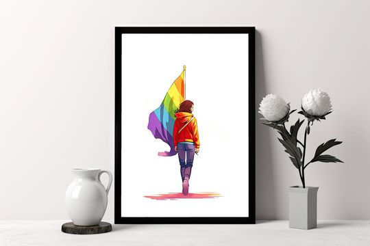 Discover Pride Poster | Pride Prints | LGBTQ+ | Home Decor | queer