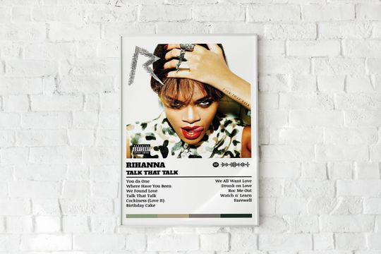 Discover Rihanna Talk That Talk Album Cover Poster Print