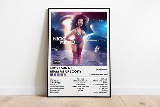 Discover Nicki Minaj Beam Me Up Scotty Album Cover Poster Print