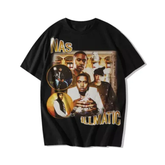Discover Vintage Nas, NasTshirt, NasT-shirt, Merch Tour Hip Hop Rap Tee T Shirt