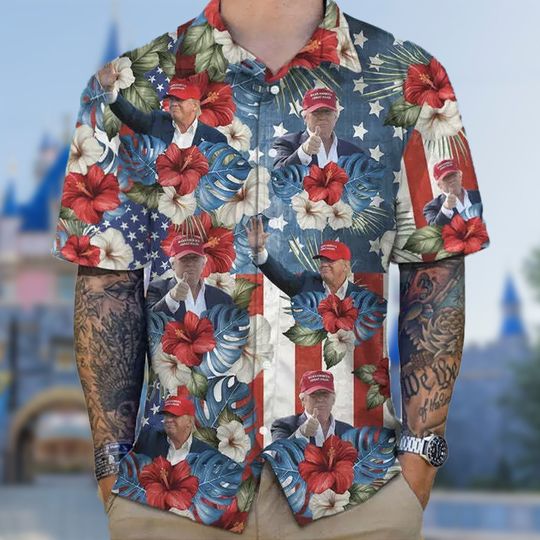 Discover President Trump Election Make 4th July Great Again Hawaiian Shirt