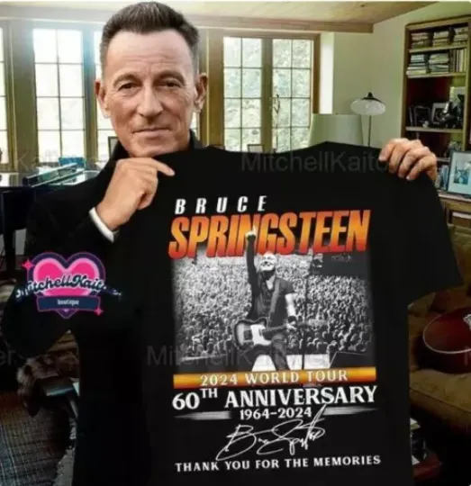 Discover Bruce Springsteen 2024 Tour Shirt, Bruce Springsteen 60th Anniversary Tee