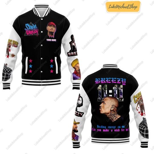 Discover Chris Brown Baseball Jacket, Chris Brown 11:11 Tour 2024
