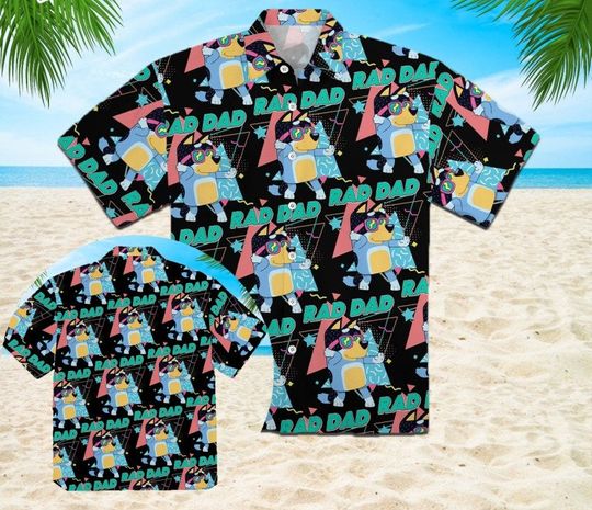 Discover Hawaiian Shirt, BlueyDad Family Shirt, Beach Shirt, Gift For Dad