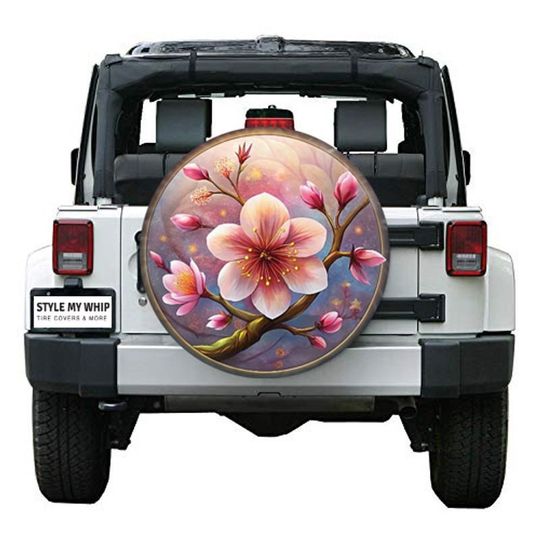 Discover Cherry Blossom flower floral pretty Spare Tire Cover