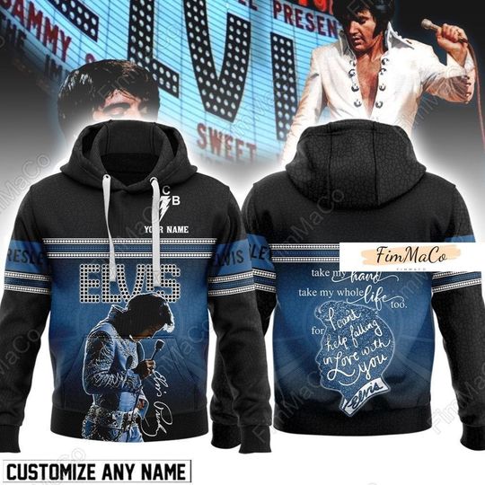 Discover Elvis 2024 Hoodie, Elvis Presley Tshirt, King Of Rock N Rock 3D Hoodie