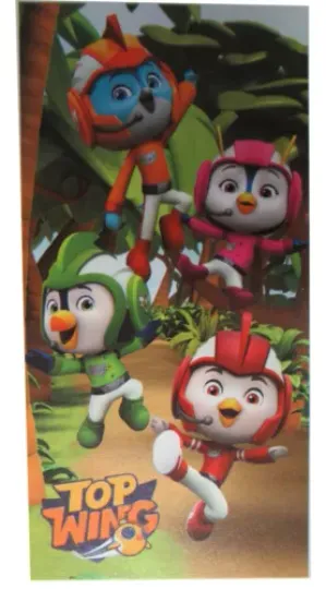 Discover Top Wings 4 Characters Beach Towel