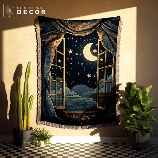 Discover Goth Decorative Cotton Throw Blanket Wall Tapestry Ins Style Decor Woven Art
