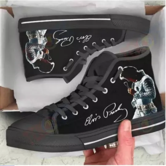 Discover Elvis Presley King of Rock Music High Top Sneakers