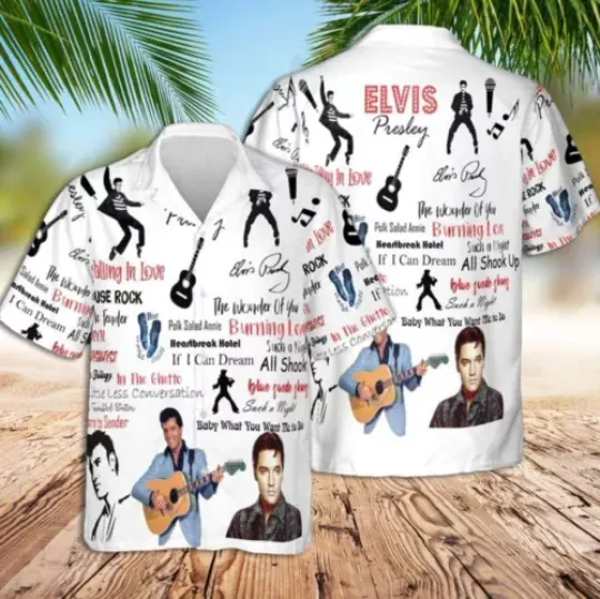 Discover 3D Elvis Presley AOP Hawaiian Shirt