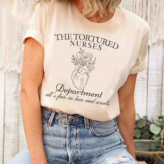 Discover Funny Tortured Nurses Department T-Shirt