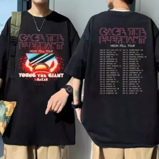 Discover Cage the Elephant Neon Pill Tour 2024 Shirt  Cage the Elephant 2024 Concert