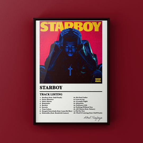 Discover TheWeeknd Starboy Poster, Music