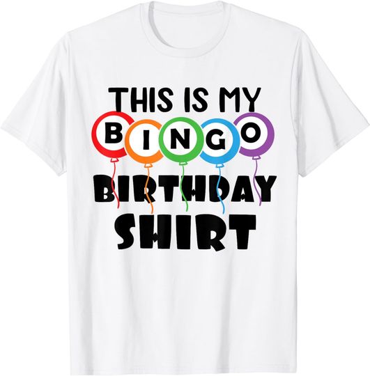 Discover This is My Lucky Bingo Birthday Shirt Peace Love Bingo Funny T-Shirt