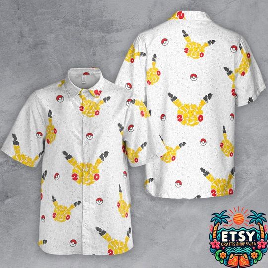 Discover Pattern Pika Hawaiian Shirt, Pattern Pika Button Up Shirt