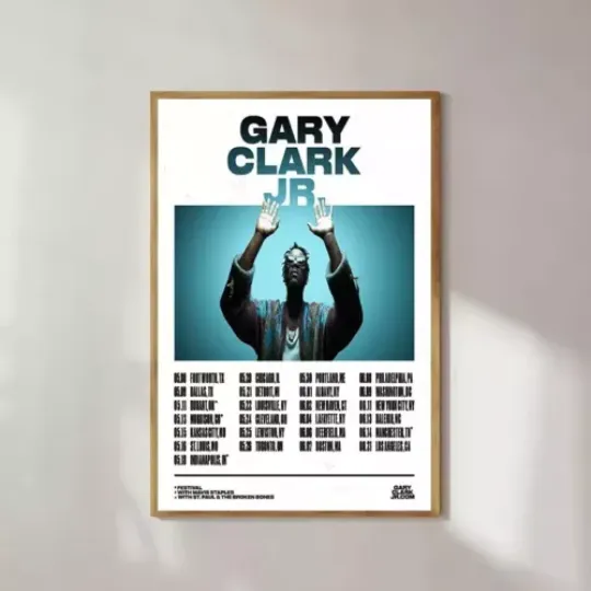 Discover Gary-Clark US 2024 Tour Unframe Poster