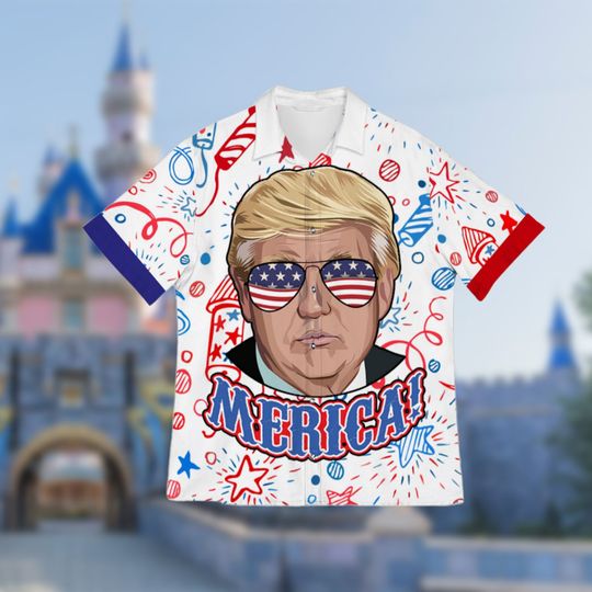 Discover Merica Donald Trump 4th July 2024 Election Hawaiian Shirt,