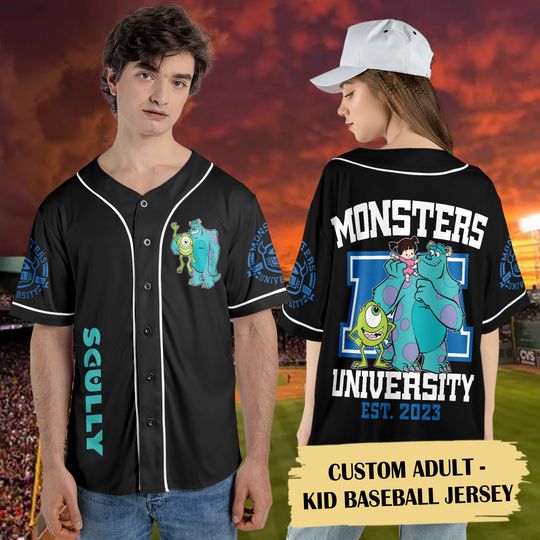 Discover Personalize Monsters Baseball Jersey, Monsters Character Baseball Jersey