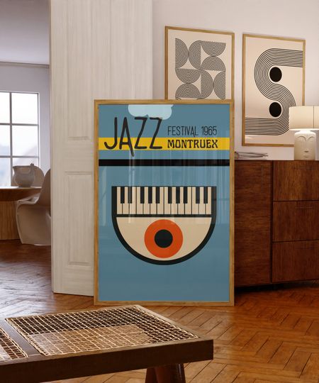 Discover Vintage Jazz Music Festival Poster, Montreux Jazz Festival Poster