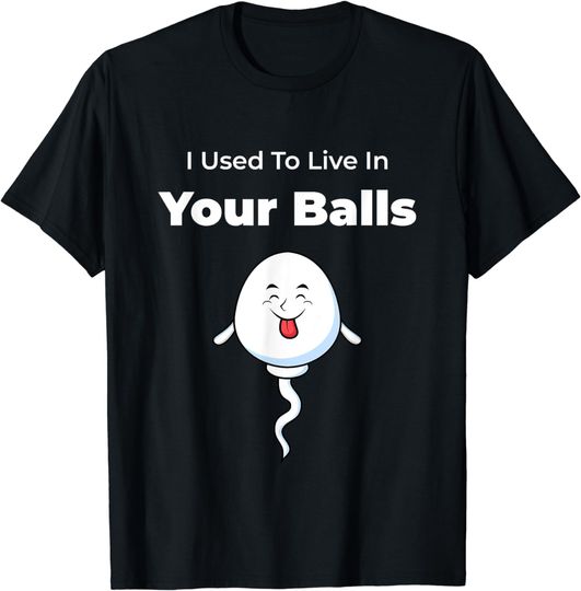 Discover I Used To Live in Your Balls Funny, Silly Father's day T-Shirt