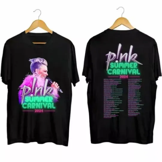 Discover P!nk Pink Singer Summer Carnival 2024 Festival World Tour Shirt, P!nk Fan Shirt