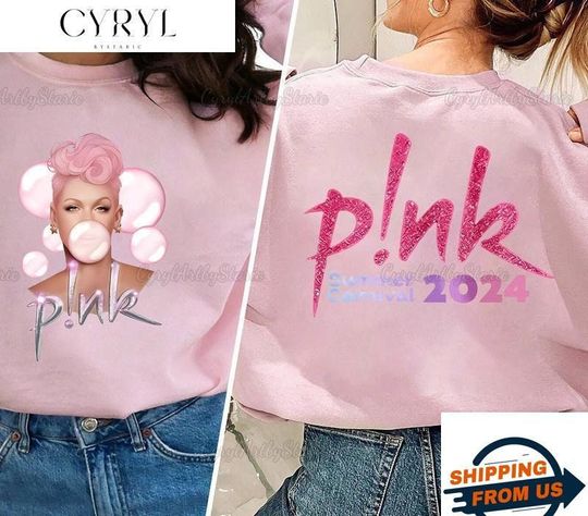 Discover P!nk Sweatshirt, Pink Singer Summer Carnival 2024 Tour Shirt, Concert 2024 Pink Sweatshirt
