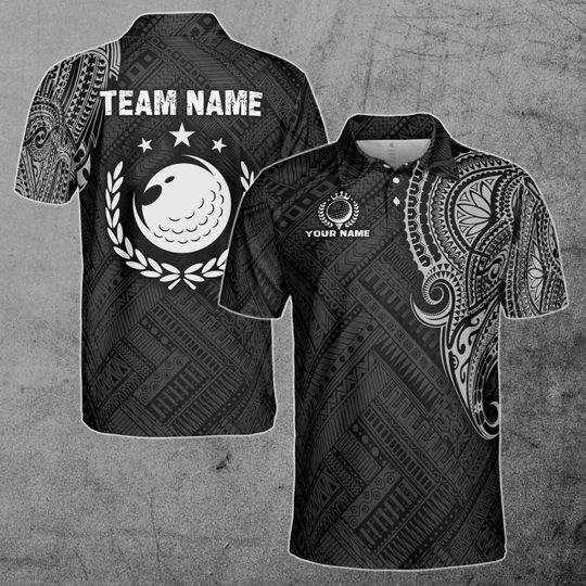 Discover Custom Name Team Name Tribal Pattern Golf Men's Polo Shirt