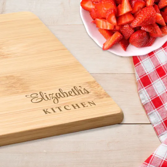 Discover Script Monogram Personalized Kitchen Cutting Board
