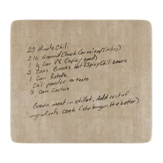 Discover Handwritten Recipe Family Keepsake Custom Photo Cutting Board