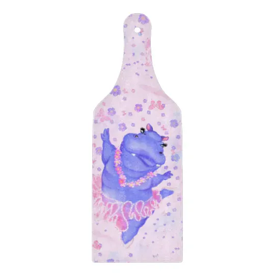 Discover Prima Ballerina Hippo - Add Your Picture / Text Cutting Board