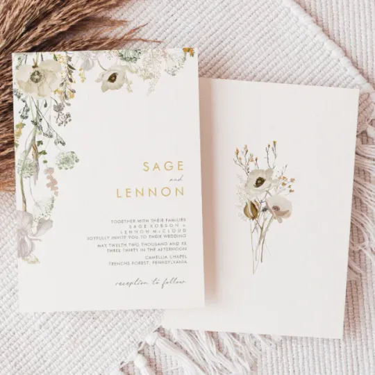 Discover Whimsical Wildflower Meadow Wedding Invitation