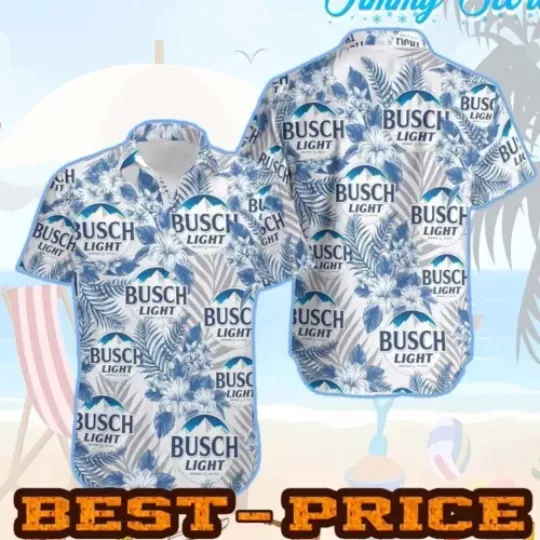 Discover Light Beer Unisex Hawaiian Shirt, Busch Latte Beer Button Up Shirt