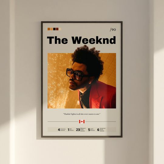 Discover Weeknds Poster, Music Art Print, Artist Poster, Home Decor, Celebrity Portrait Print, Modern Aesthetic Art, Weeknds Fan Gift