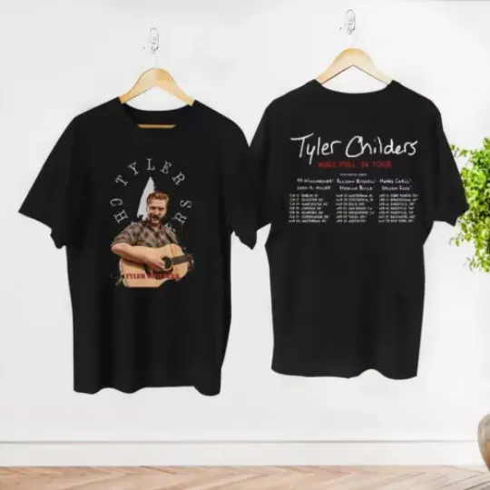 Discover Tyler Childers Mule Pull  24 Tour 2024 Black T-Shirt Gift Fans Music All Size