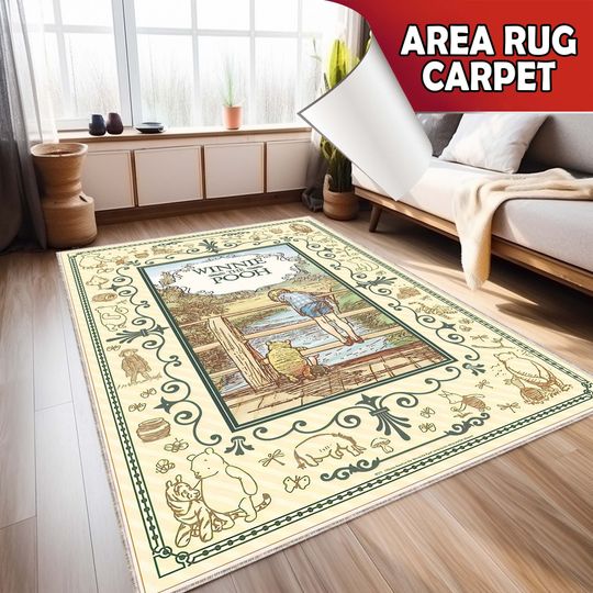 Discover Cute Winnie the Pooh Bear Cartoon Rug