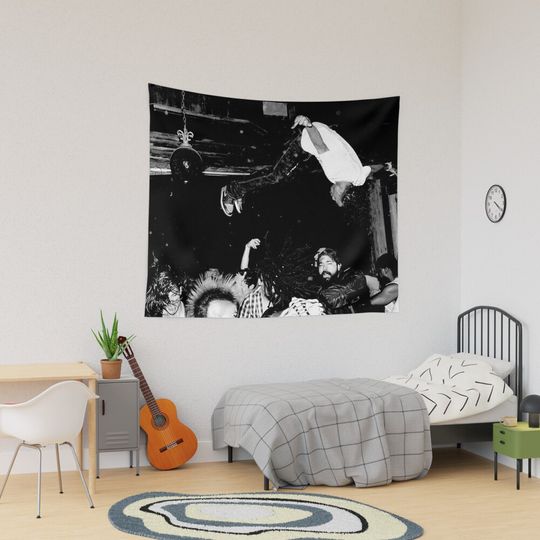 Discover Black White Die Lit Old Tapestry