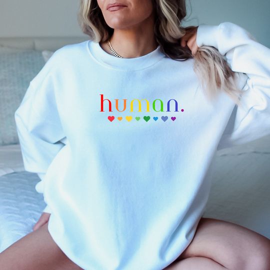 Discover Human Pride Sweatshirt for Pride Month