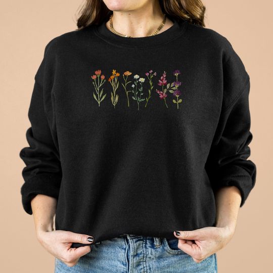 Discover SUBTLE LESBIAN PRIDE Sweatshirt, Lesbian Wildflowers
