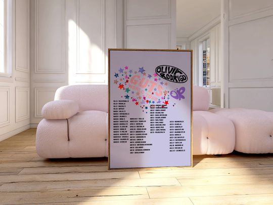 Discover Olivia Rodrigo Guts Tour Poster - Music Gift
