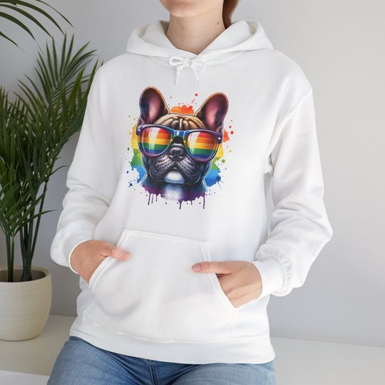 Discover Lgbtqia+ French Bulldog Hooded Sweatshirt, LGBTQ