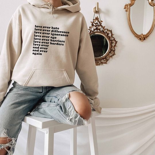 Discover Love Over Hoodie, Lesbian Love Hoodie