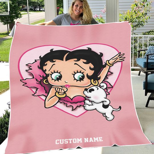 Discover Custom Name Throw Blanket Betty Boop Blanket