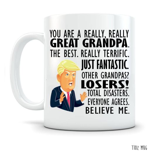 Discover Grandpa Mug Grandpa Gifts for Birthday Funny Trump mug Fathers Day Grandfather Gift