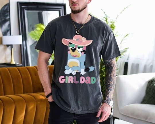 Discover BlueyDad Girl Dad Shirt, Bandit Girl Dad Shirt, Gift For Him, Father's Day