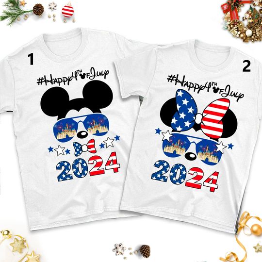 Discover Happy Mouse 2024 4th of July Shirt, American Flag 4th of July Tee
