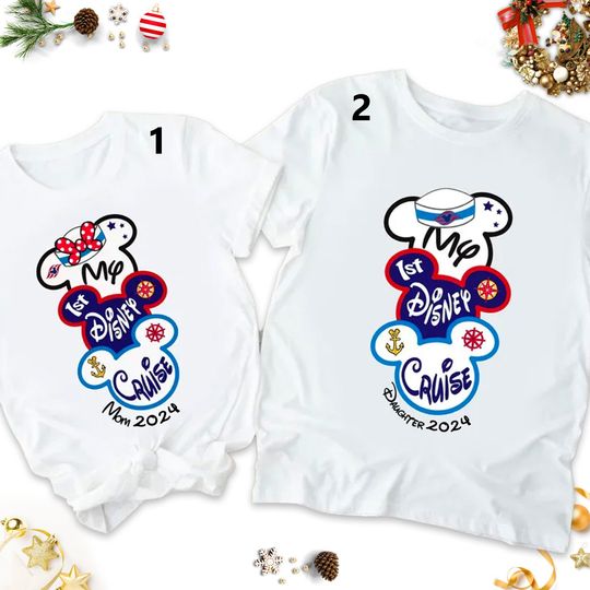 Discover Personalized My 1st Cruise T-Shirt, Custom Mouse Ears Cruise 2024